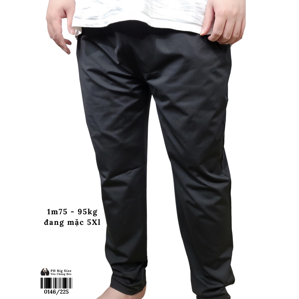 Big size 75kg - 135kg | Quần Dài Thun size lớn size to ngoai cỡ co giãn màu đen cho người béo | 0146