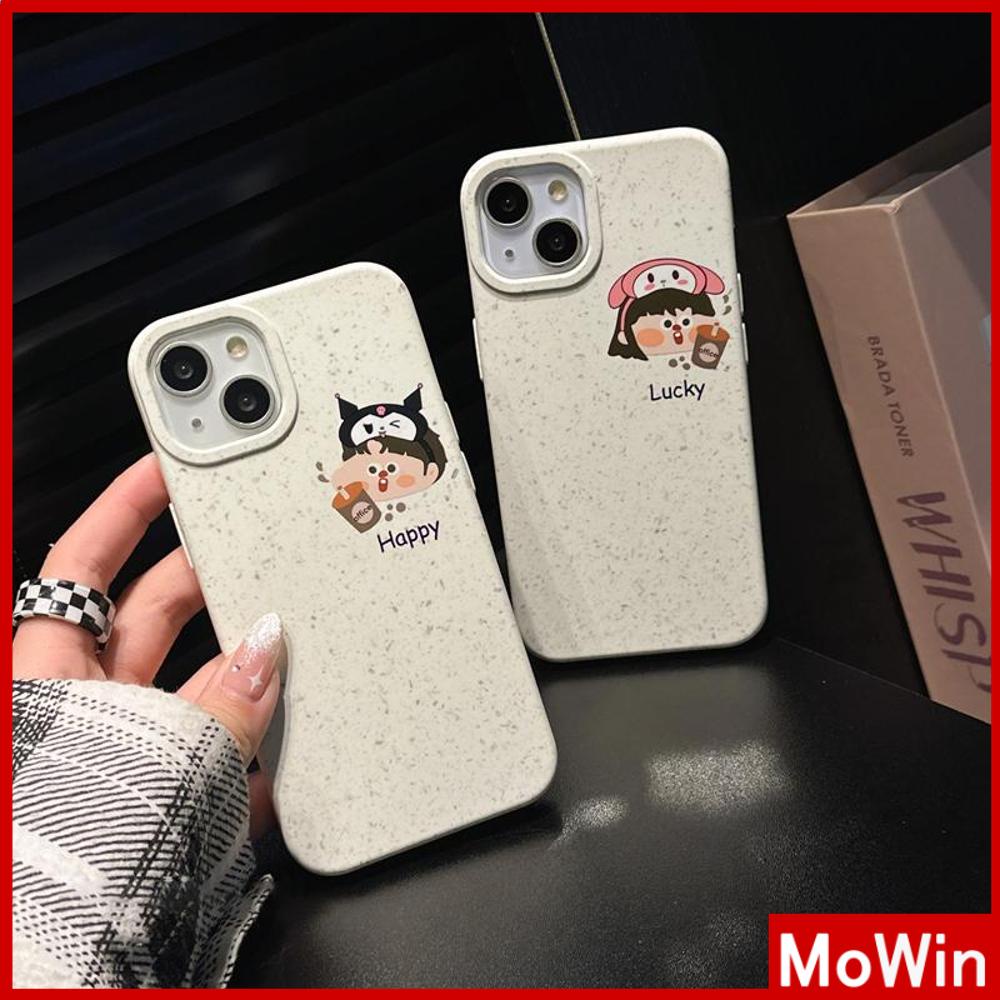 Ốp lưng iPhone 14 Pro Max Vỏ Điện Thoại Thân Thiện Với Môi Trường Có Thể Phân Hủy Vỏ Mềm Bảo Vệ Chống Sốc Màu Trắng Hoạt Hình Dễ Thương Cậu Bé Cô Gái Tương thích với iPhone 13 Pro max 12 Pro Max 11 xr xs max 7 8