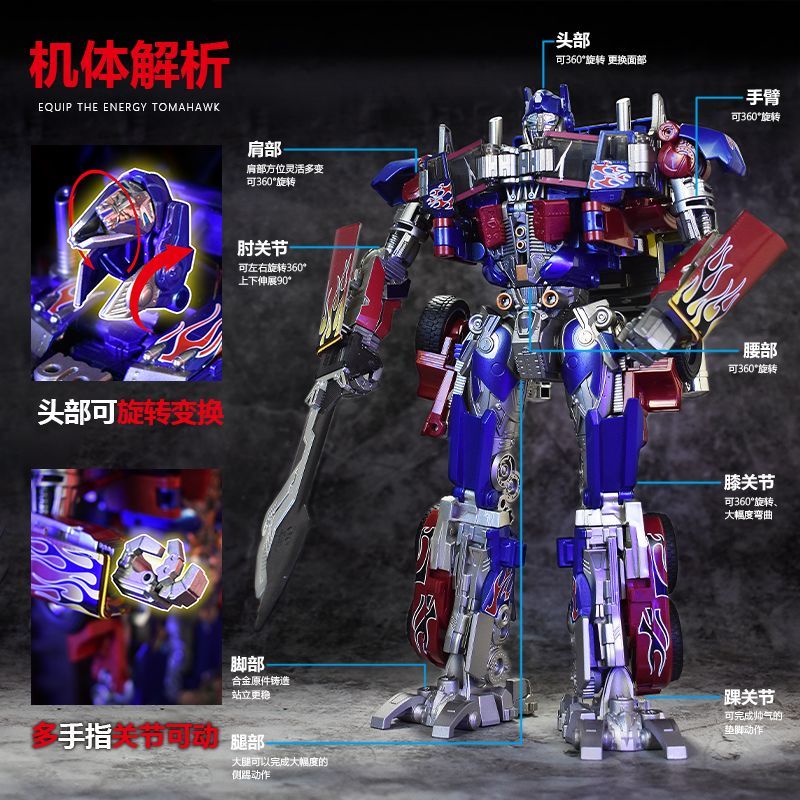 Mô Hình Đồ Chơi Robot Biến Hình Optimus Prime Bằng Hợp Kim Cỡ Lớn