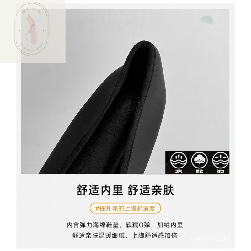 Giày Da PU Đế Bằng Mũi Tròn Phong Cách Thời Trang Mới 2023 Dành Cho Nữ