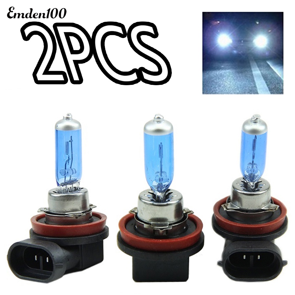 Bộ 2 Bóng Đèn Xenon H11 100W Ánh Sáng Trắng Cho Xe Hơi