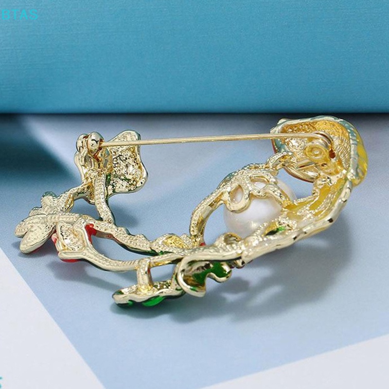 Ghim Cài Áo Hình Cá Đính Đá Phong Cách Vintage