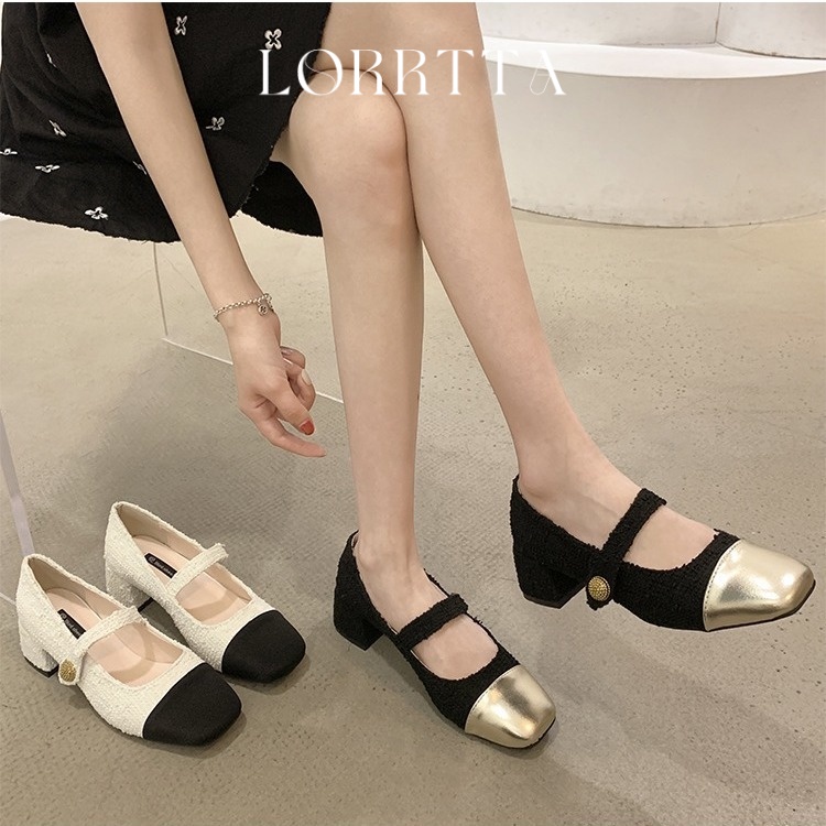 LORRTTA giày cao gót nữ giày nữ bít mũi đính tinh thể 2023NEW HOTSALE  071504