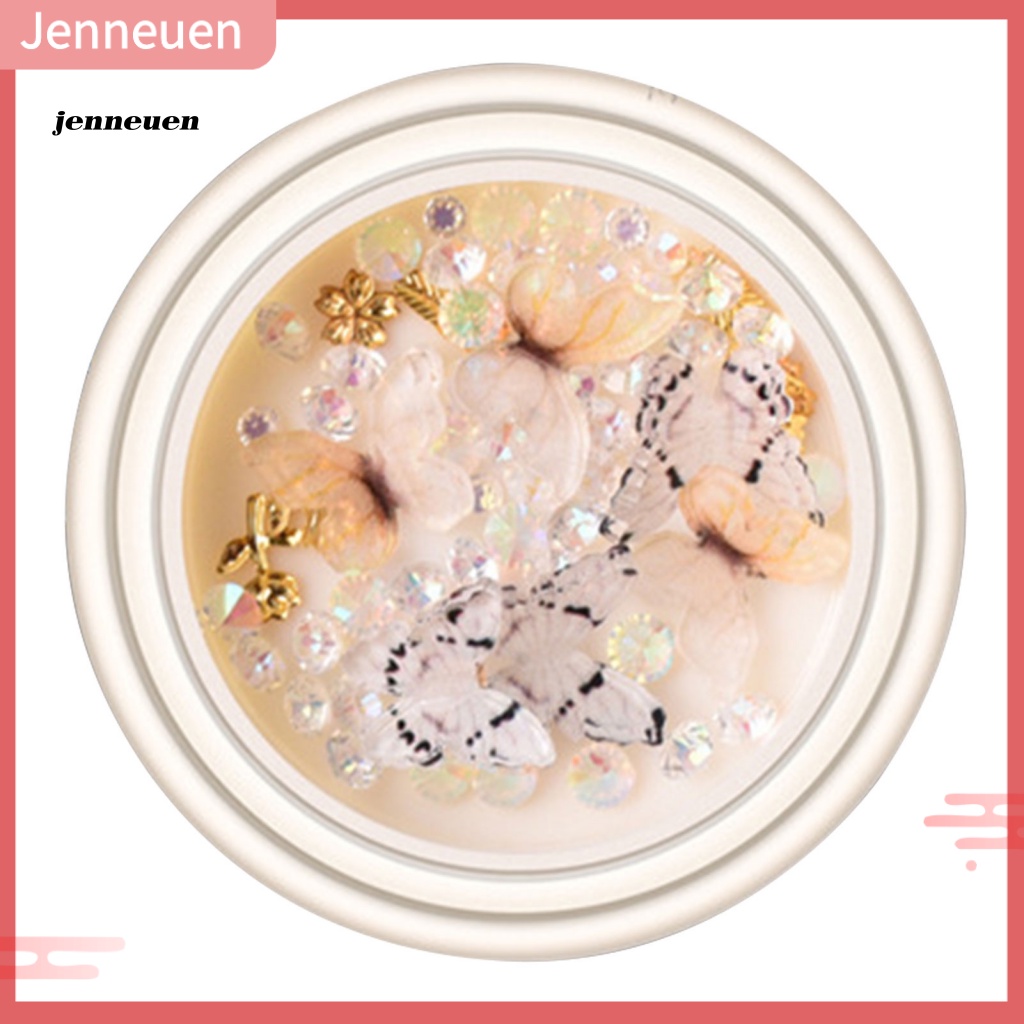 1 Hộp Phụ Kiện Trang Trí Móng Tay Dạ Quang Lấp Lánh Thời Trang Dễ Sử Dụng