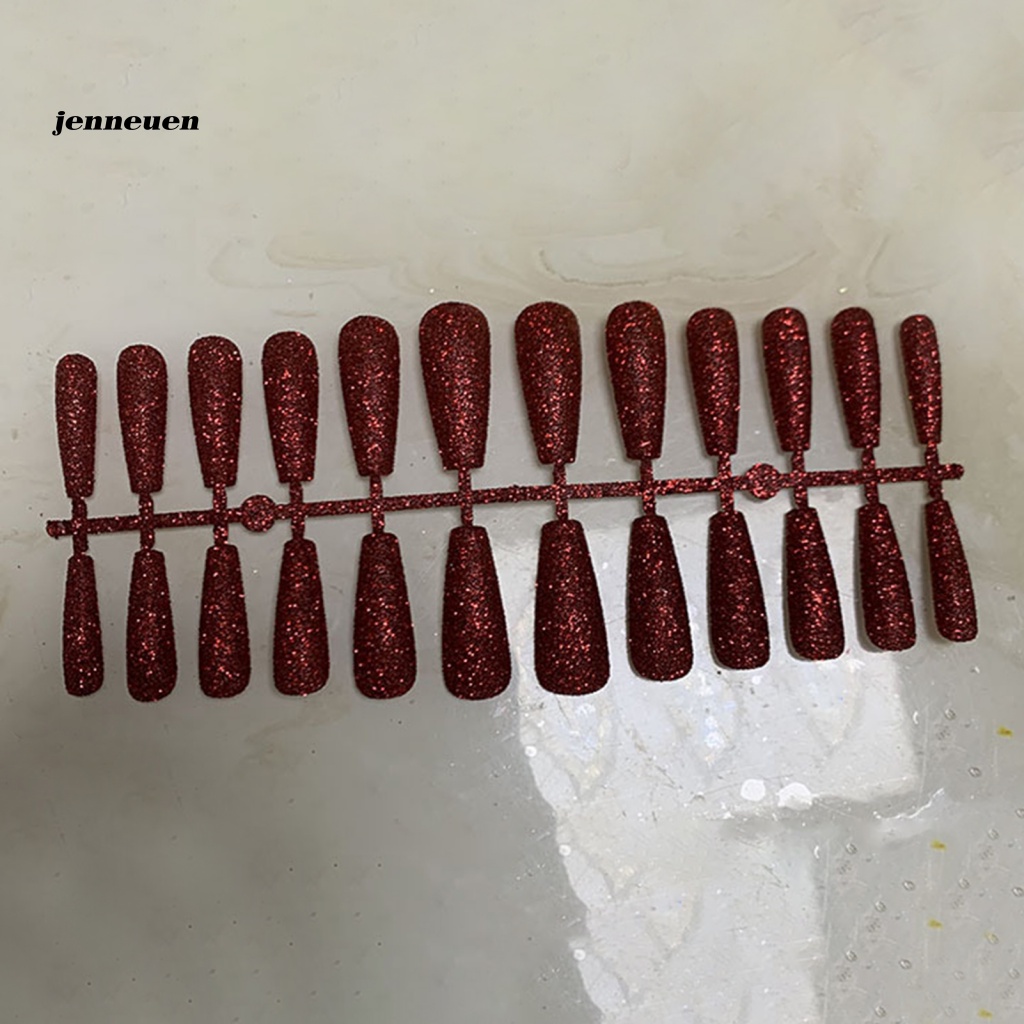 Jen Móng Tay Giả Dạng Nhấn Siêu Dài Hình Vuông Cực Thời Trang Dùng Hàng Ngày