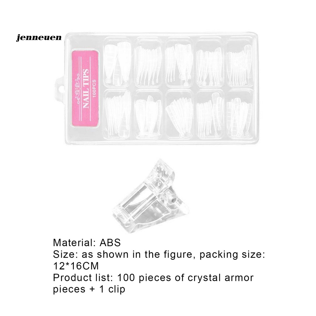 Hộp 100 Miếng Dán Móng Tay Tự Trang Trí Tiện Dụng