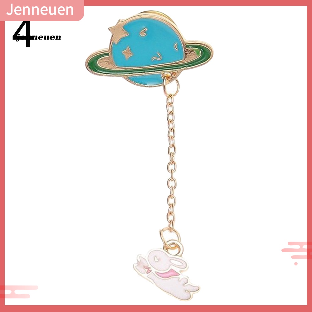 Trâm Cài Áo Hình Mèo / Hành Tinh / Thỏ / Trứng Hoạt Hình Dễ Thương