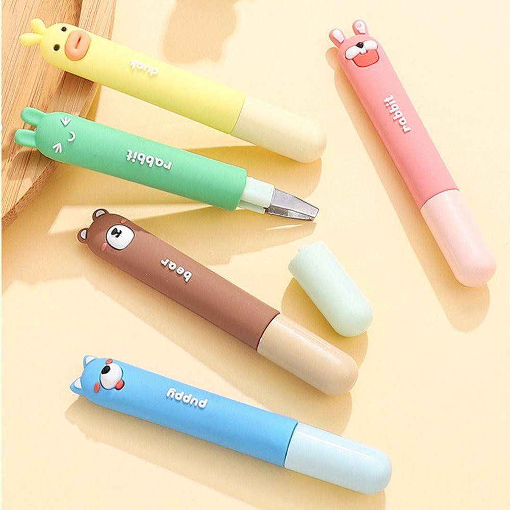 Nhíp Nhổ Lông Mày Đầu Phẳng Bằng Thép Không Gỉ Hình Thỏ & Gấu Hoạt Hình Dễ Thương Cho Nữ
