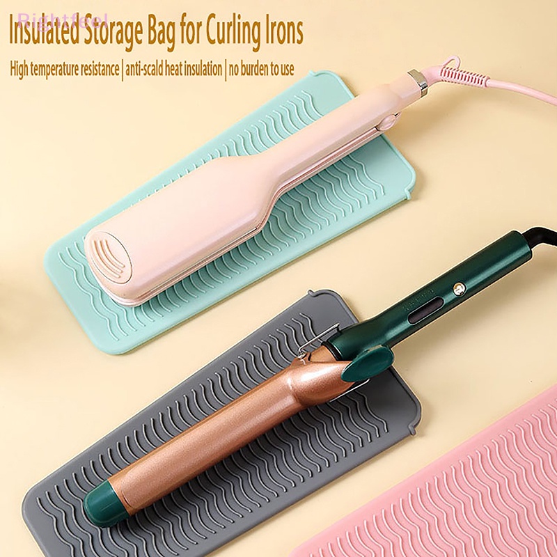 1 Tấm Silicon Bọc Máy Uốn Tóc Chống Trượt Cách Nhiệt Tiện Dụng