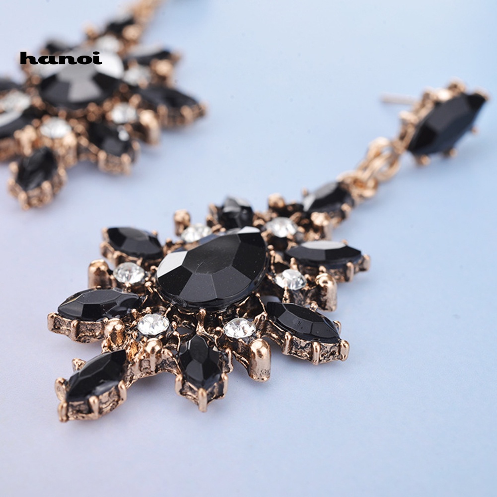 Bông Tai Giọt Nước Đính Đá Thời Trang Nữ Tính