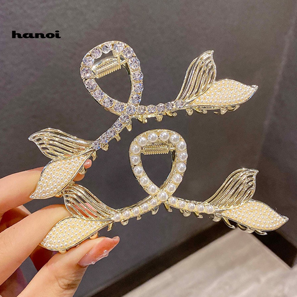 Kẹp Tóc Hình Đuôi Cá Đính Ngọc Trai Giả Sang Trọng