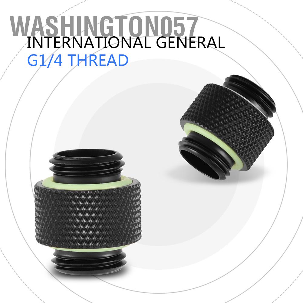 Washington057 2 Chiếc G1/4 Ren Lắp Kết Nối Bộ Chuyển Đổi Cho Hệ Thống Tản Nhiệt Nước Máy Tính Đen Dài Ngắn