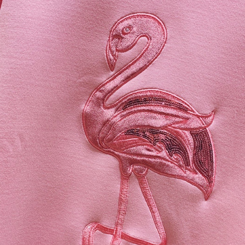 Áo Nỉ Dài Tay Thêu Hoa Thời Trang Cho Bé Gái