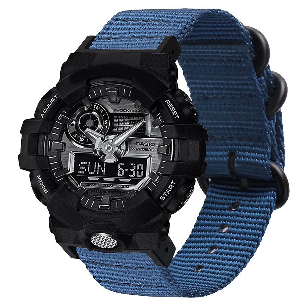 Dây Đeo Bằng Vải Canvas 16mm Cho DW-5600 / 5610 / 6900 / 9052 GW-M5610 GW-M5610 GA2100 GA-110 / 100 / 120