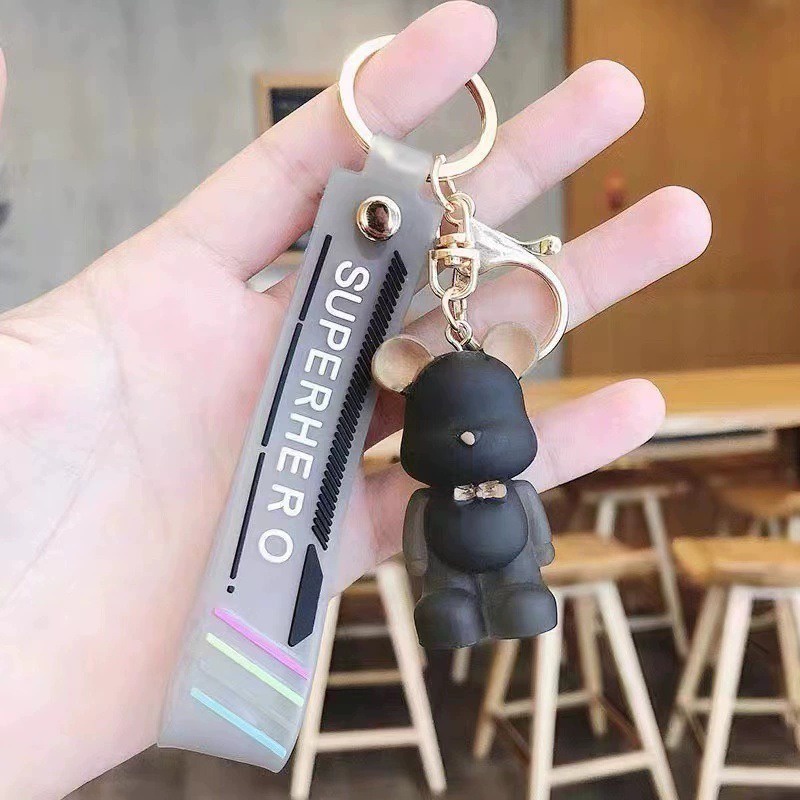 Móc Khóa Hình Gấu Đính Pha Lê Dễ Thương