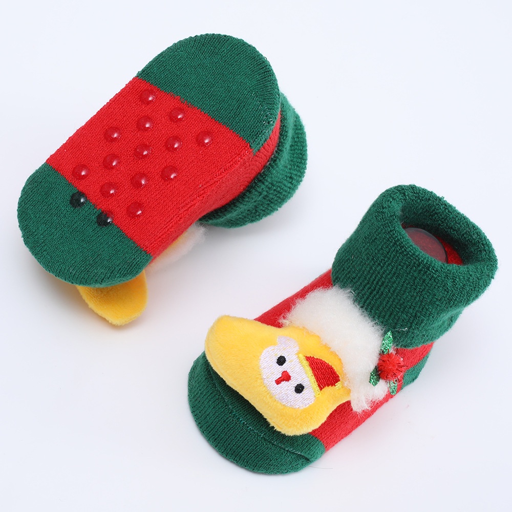 Vớ Cotton Chống Trượt In Họa Tiết Giáng Sinh Dành Cho Trẻ Sơ Sinh