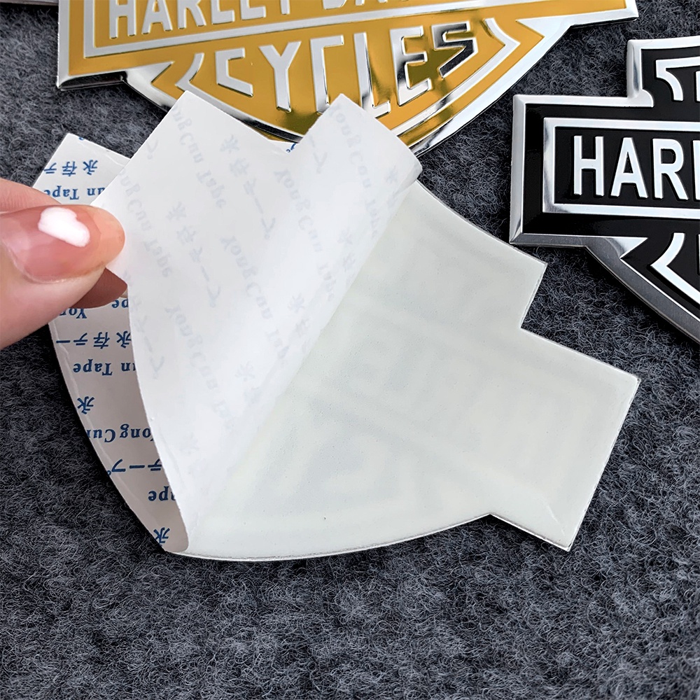 Miếng Dán Logo Harley Davidson 3D Bằng Kim Loại Trang Trí Mũ Bảo Hiểm