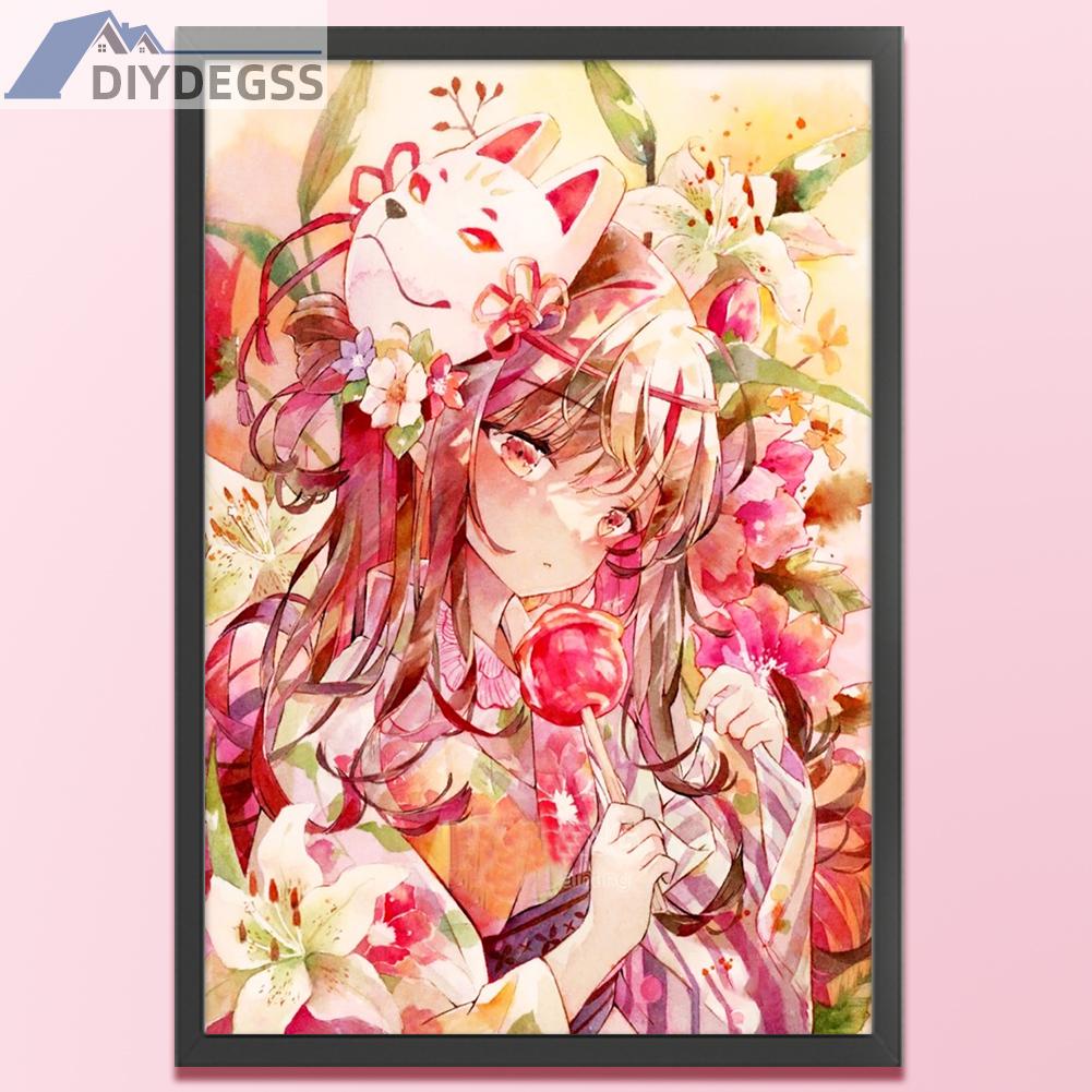 Toàn Bộ Bộ Tranh Thêu Chữ Thập 11CT Bằng cotton Thân Thiện Với Môi Trường Hình Cô Gái