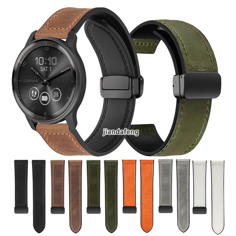 Dây Đeo Bằng Silicone Khóa Nam Châm Cho Garmin Vivomove 3 Style Luxe HR Trend Approach S12 S40 S42