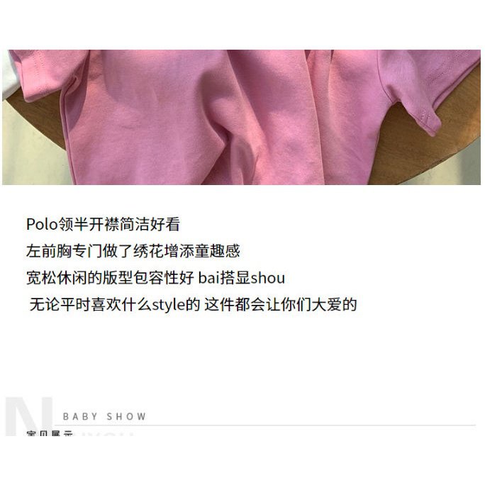 Áo Thun polo Tay Ngắn In Hình Gấu Nhỏ Thời Trang Mùa Xuân 2023 Phong Cách Mới Cho Bé Gái