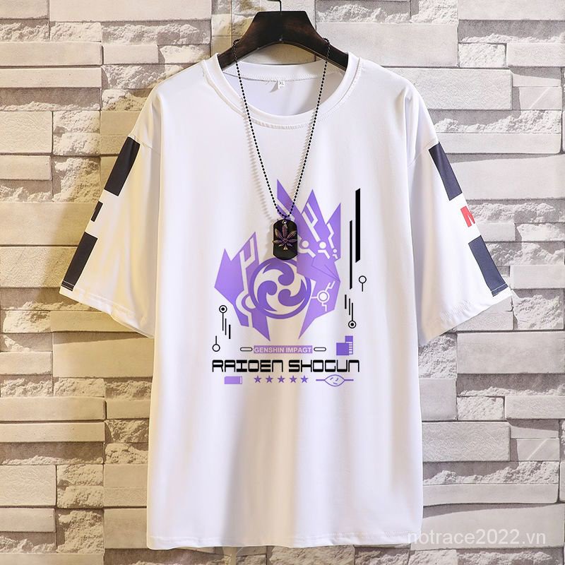 ★Genshin Impact★Kazuha & Raiden Merchandise Áo Thun Tay Ngắn Dáng Rộng Phong Cách Mới Mùa Hè Cho Học Sinh