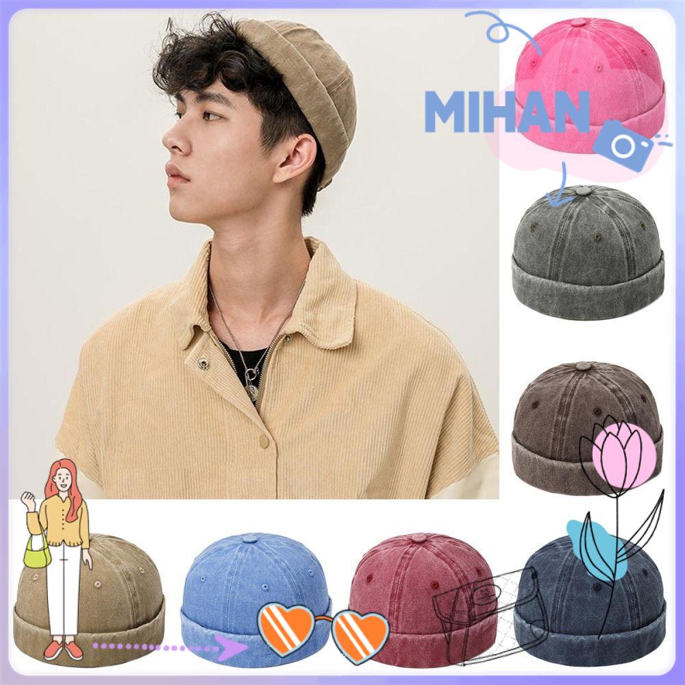 Mũ Beanie Denim Phong Cách Hip Hop Vintage MIHAN1