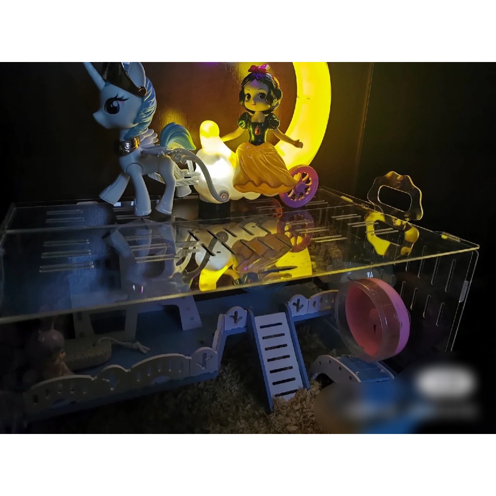 Đèn lồng Elsa, Sofia, Bạch Tuyết ngồi xe ngựa Pony chạy pin có nhạc có đèn cho bé chơi Trung Thu ngựa kỳ lân kéo xe