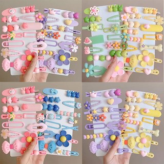  KT07 SET 14 Kẹp Tóc Màu Kẹo Phong Cách Hàn Quốc Dễ Thương 