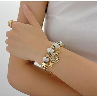 Vòng Tay Titan Charm Đá Titan Ko Đen TT4706
