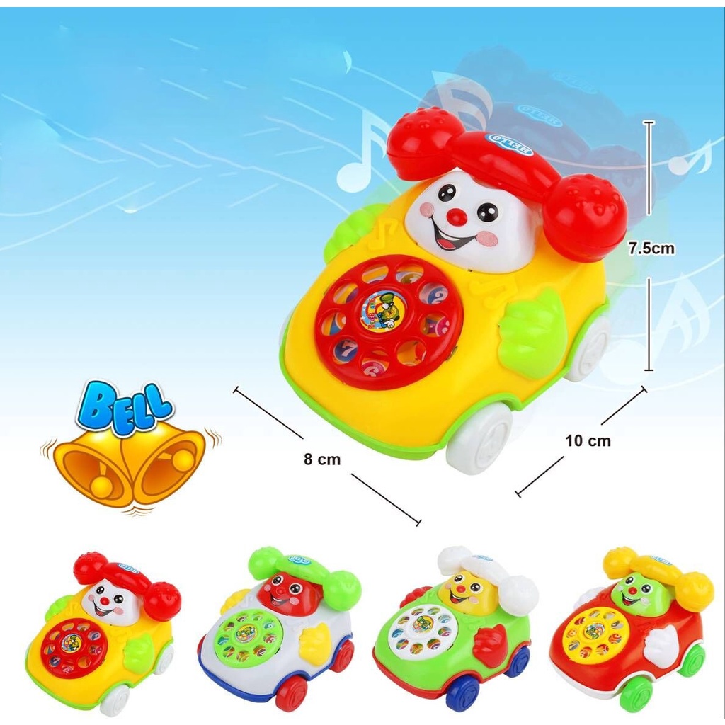 Điện Thoại Đồ Chơi Hình Xe Hơi Mặt Cười Dễ Thương Cho Bé