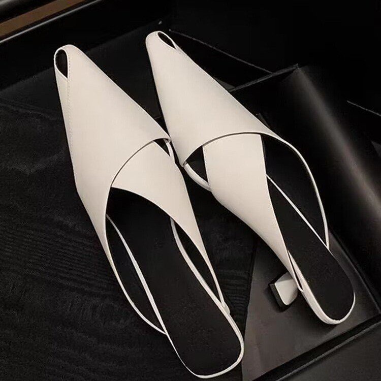 Sandal Cao Gót Mũi Nhọn Thiết Kế Mới Thời Trang Theo Phong Cách Pháp Cho Nữ