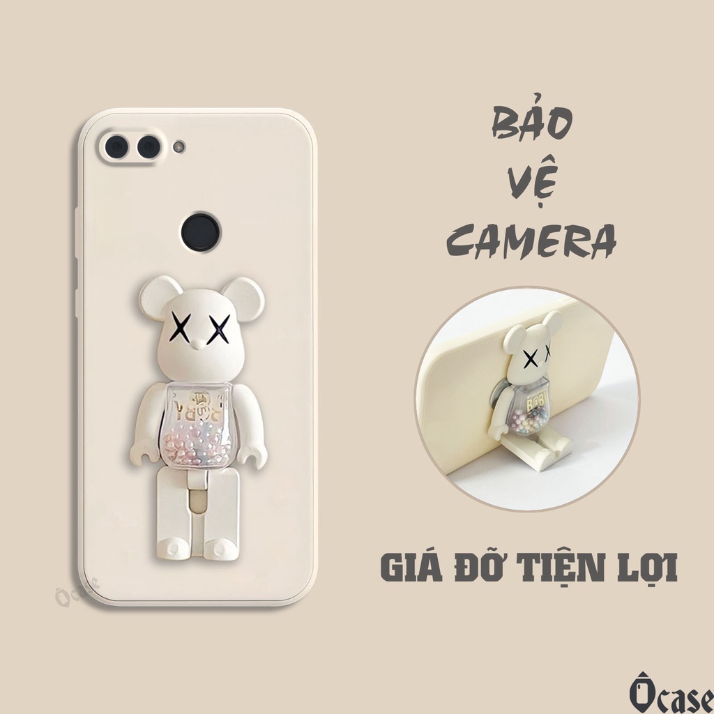 Ốp lưng Xiaomi Mi 8 Lite mô hình gấu kiêm giá đỡ tiện dụng