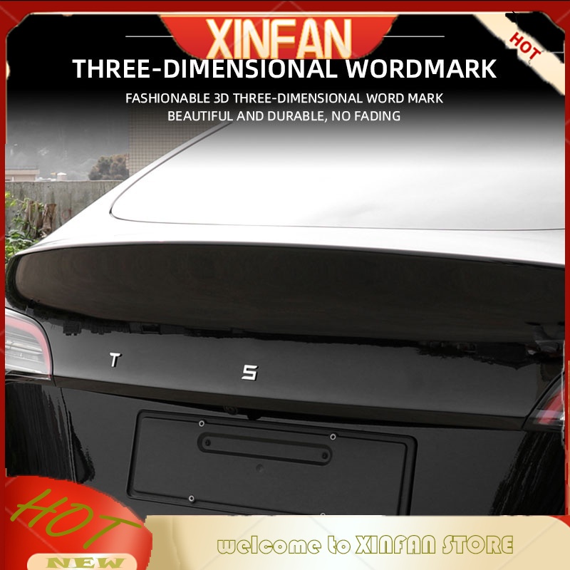 Miếng Dán Hình Chữ Cái Và Số 3D Bằng Kim Loại Màu Bạc Trang Trí Xe Hơi