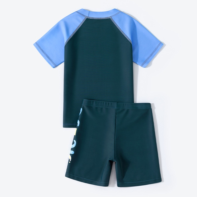 Đồ bơi bé trai, tay ngắn chất vải mềm mại, chống nắng họa tiết phi hành gia có size cho bé từ 15kg đến 40kg