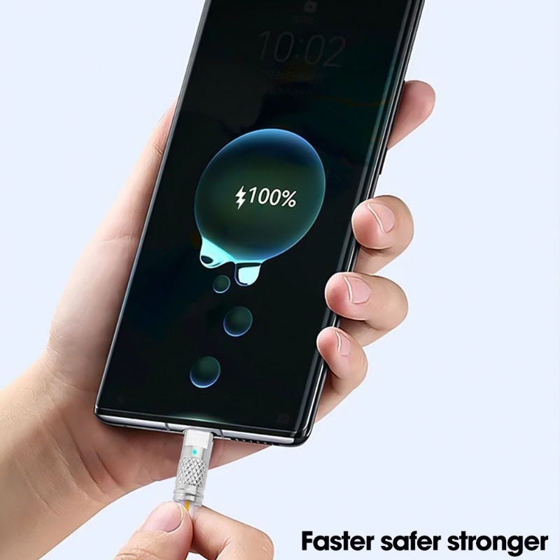 Dây Cáp Sạc Nhanh Giao Diện Type C 1m / 1.5m / 2m Trong Suốt 120W 6A Bằng Hợp Kim Nhôm Và Silicon Linh Hoạt Tiện Dụng