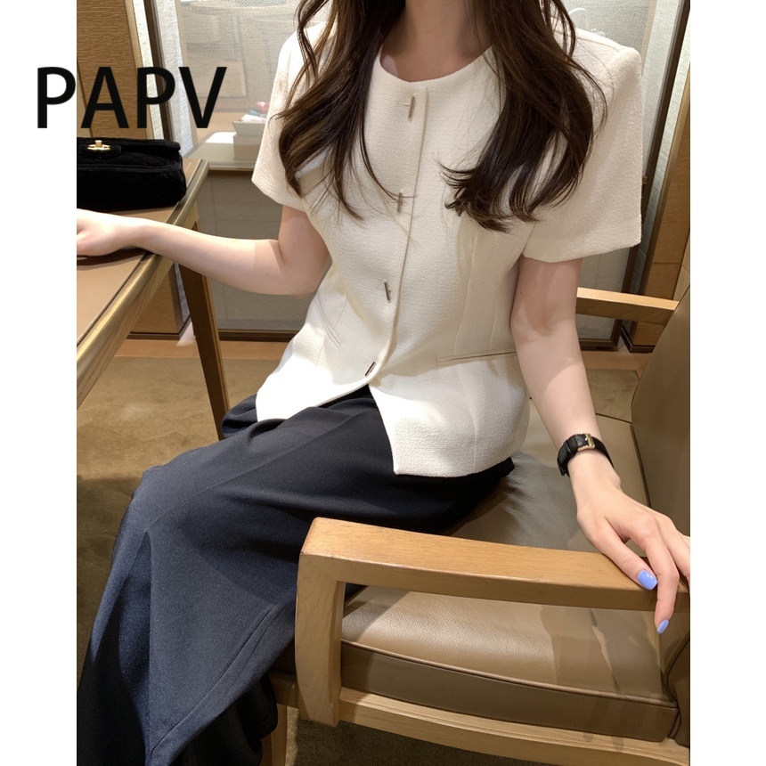 Papv Áo Thun Cổ Tròn Ngắn Tay Thời Trang Mùa Hè Hàn Quốc Cá Tính 1452
