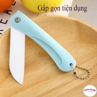 Dao Sứ Gọt Hoa Quả Gấp Gọn Mini, Dao Xếp Văn Phòng Cầm Tay Sắc Bén Chống Gỉ