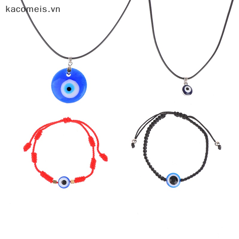 Vòng cổ / Vòng Đeo Tay / Vòng cổ Mặt Hình Con Mắt Quỷ 3cm Màu Xanh Dương