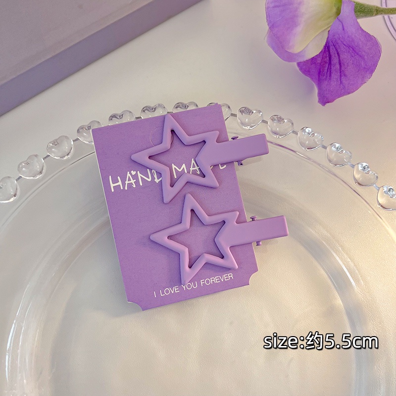 Kẹp Tóc Hình Ngôi Sao Màu Tím Ngọt Ngào Dễ Thương Cho Nữ