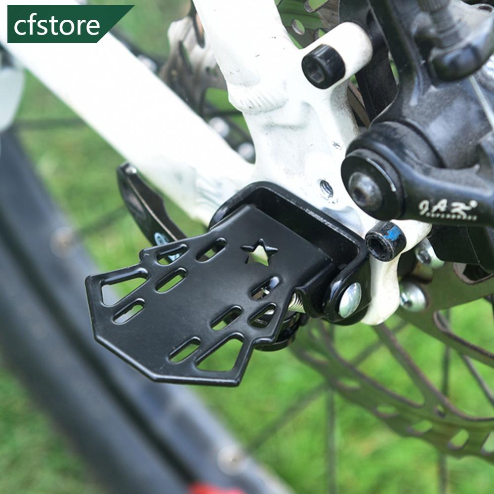 Cfstore 1 đôi xe đạp gấp phía sau bàn đạp đường mangan thép gấp gác chân bánh sau có người lái xe đạp chân phụ kiện đi xe đạp i5n4