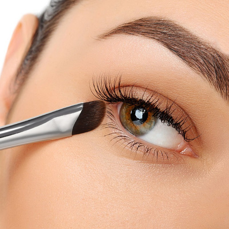 Cọ kẻ mắt góc siêu mỏng / double head sickle eye details smudge brush / lower eyelid eyeshadow chi tiết đồ trang điểm