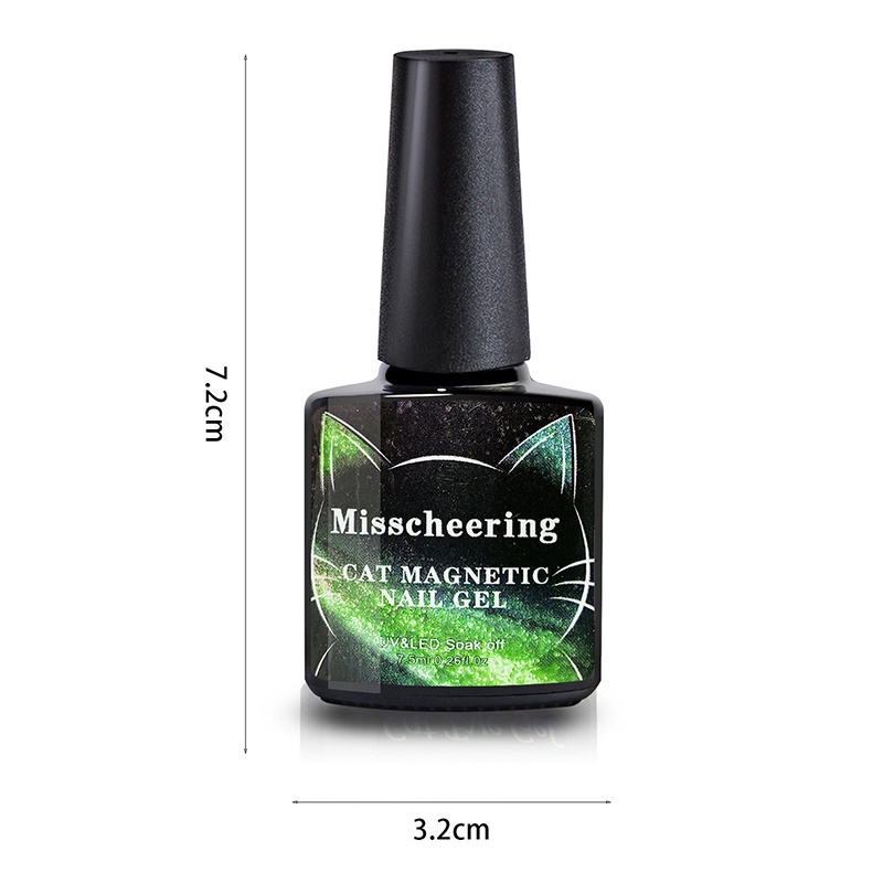 8 màu phản quang laser pha lê vỡ kim cương mắt mèo từ tính gel sơn móng tay ngâm uv led thiết kế nghệ thuật móng tay varnish 7.5ml
