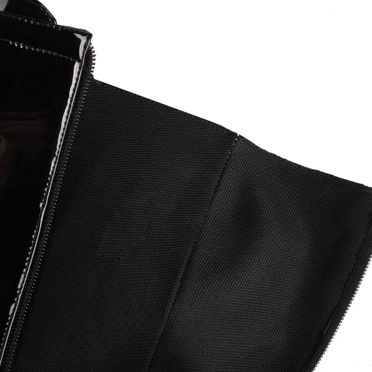 Giày Bốt Cao Gót 15cm Da Bóng Buộc Dây Cá Tính Thời Trang Thu Đông 2023 Cho Nữ Có Size Lớn 47