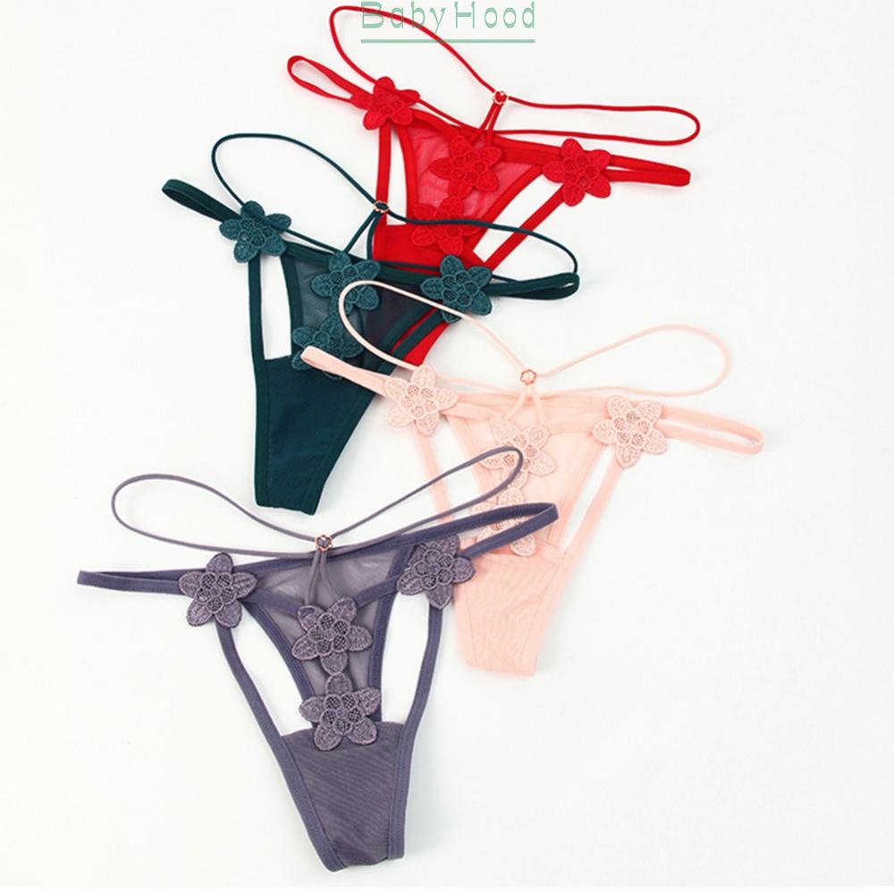 【Big Discounts】Women Sexy G-string Cross Strap Panties Floral Embroidery Mesh Underwear#BBHOOD