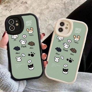 Ốp Điện Thoại Da Cừu Họa Tiết Đầu Chú Chó Cho Apple Iphone 15 14 13Pro 12 11xs LCJU