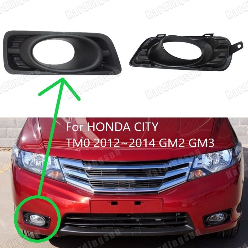 Ốp đèn sương mù cản trước cho honda city gm2 gm3 2012 2013 2014 foglights foglamp hood case