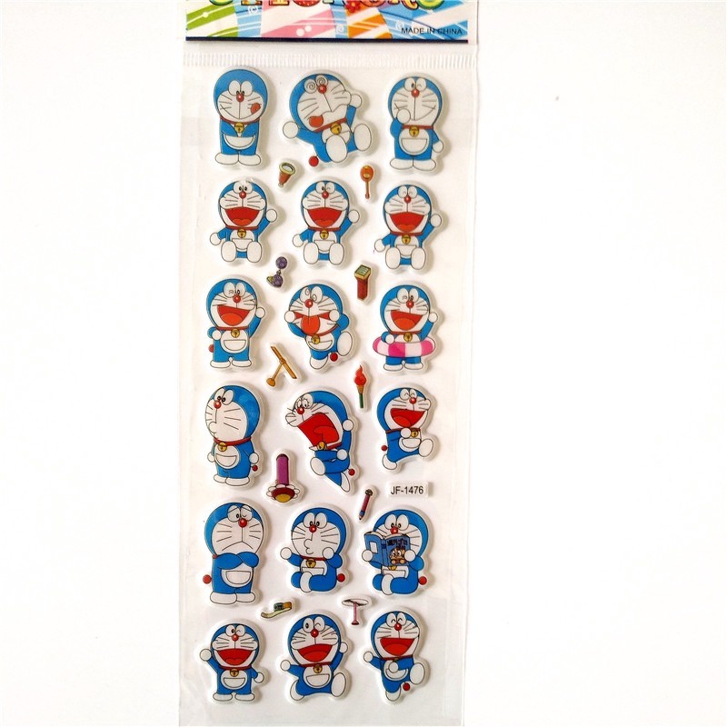 10 tờ anime doraemon hình dán máy 3d robot cat puffy stickers scrapbooking