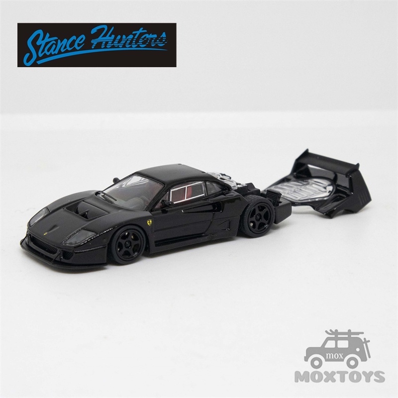 Stance hunters sh 1:64 f40 lm red với bạc / đen với xe mô hình diecast cuộn màu đen
