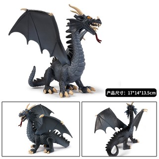 Warcraft toy jurassic solid blue dragon model mô phỏng khủng long western flying dragon magic dragon fire-breathing dinosaur boy toy