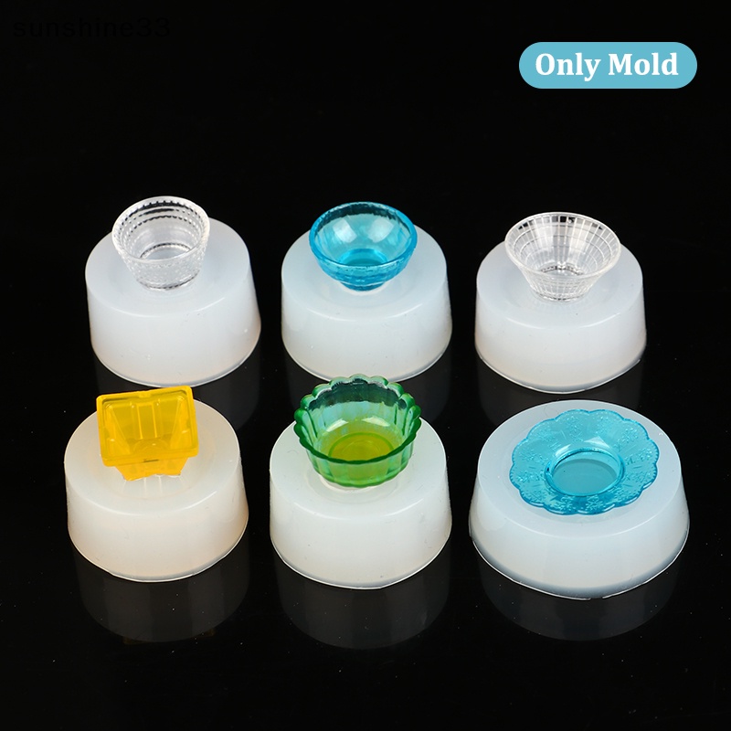 Su khuôn mini 1:12 nhà búp bê miniature bát đĩa đĩa bộ đồ ăn diy drop uv keo silicone khuôn nhà búp bê trang trí nội thất (chỉ khuôn) n